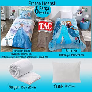 Frozen Lisanslı 6 Parça Uyku Seti Yastık Hediyeli