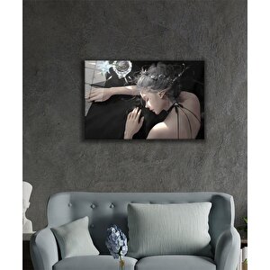 Kadınlar Peri Kızı Cam Tablo Fairy