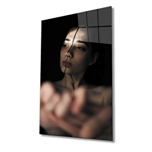 Kadınlar Cam Tablo Women 50x70 cm