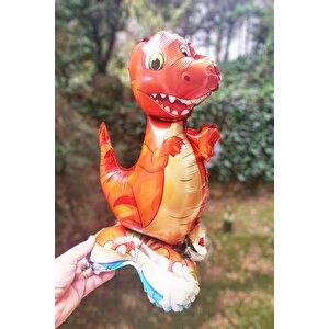 Ayaklı Dinazor Folyo Balon 2 Dik Durabilen Masa Üstü Boy Dinozor 45cm