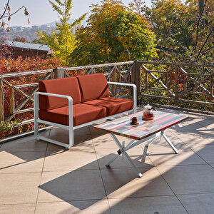 Unimet Solaris İkili Bahçe-balkon Koltuğu - Beyaz