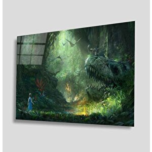 Yeşil Cam Tablo 90x60 cm