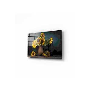 Ayçiçekleri Cam Tablo 60x90 cm
