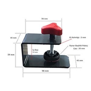 2 Adet Hands Çekmece Yüzü Önü Montaj Aparatı Ayarlı Metal