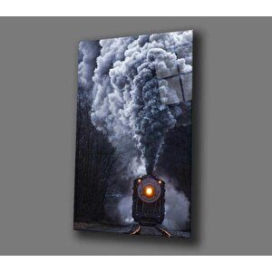 Siyah Beyaz Tren Tablo 50x70 cm