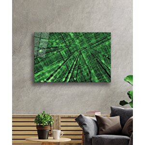 Aşağıdan Yukarı Yeşil Cam Tablo 50x70 cm
