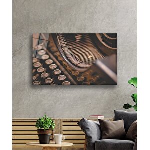 Daktilo Cam Tablo Typewriter 50x70 cm