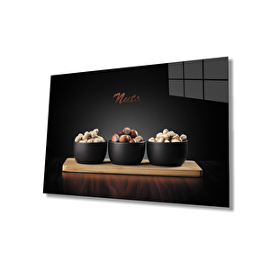 Çerez Kuruyemiş Cam Tablo Cookie Nuts 36x23 cm