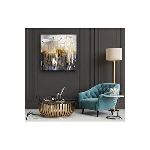 Gold Siyah Cam Tablo 30x30 cm