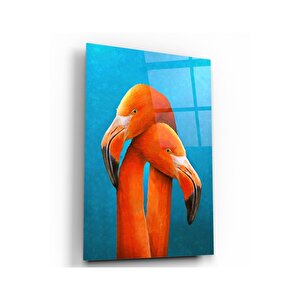 Flamingolar Cam Tablo 50x70 cm
