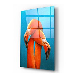 Flamingolar Cam Tablo 50x70 cm