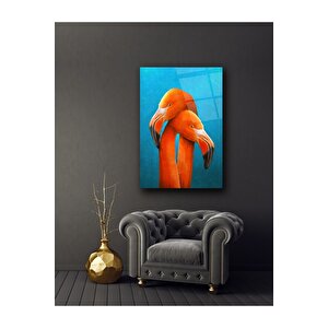 Flamingolar Cam Tablo 50x70 cm