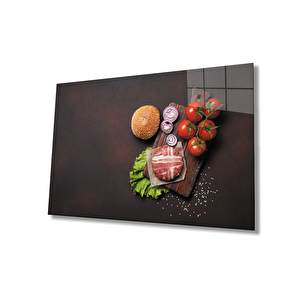 Besinler Cam Tablo Foods Kitchen 36x23 cm
