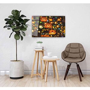 Motifli Lamba Cam Tablo 50x70 cm