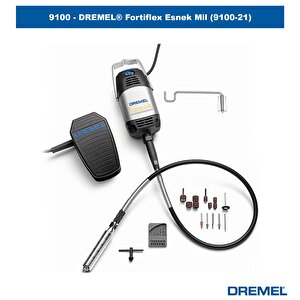 Dremel 9100 Fortiflex 300w Pedallı Hassas Esnek Milli El Motoru 21 Aks.