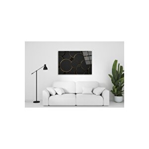 Gold Halkalar Cam Tablo 50x70 cm