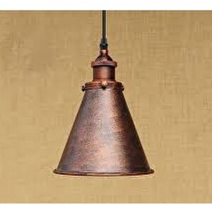 Retro Bakır Skitme Rustik Tekli Metal Sarkıt 18cm En 75cm Yükseklik