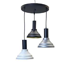 Vina Retro Metal Dekoratif 3 Lü Modern Rustik Sarkıt Avize
