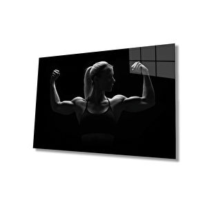 Spor Fıtnes Cam Tablo Sports Fitness 36x23 cm