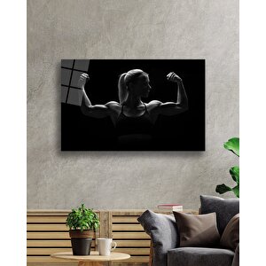 Spor Fıtnes Cam Tablo Sports Fitness 36x23 cm