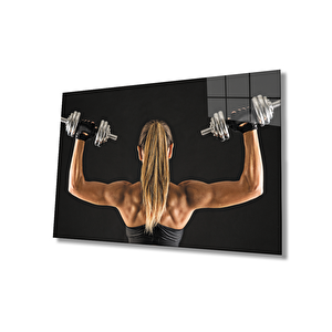 Spor Fıtnes Cam Tablo Sports Fitness 36x23 cm