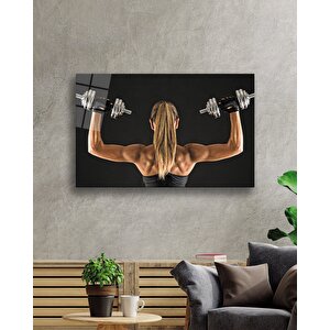 Spor Fıtnes Cam Tablo Sports Fitness 36x23 cm
