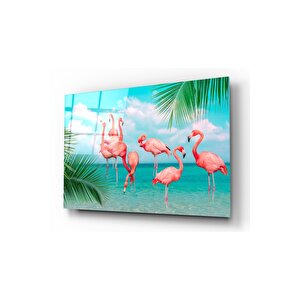 Flamingolar Cam Tablo 50x70 cm