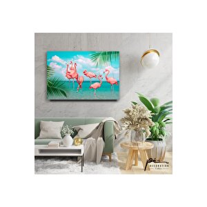 Flamingolar Cam Tablo 50x70 cm