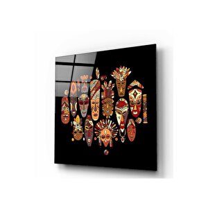 Maskeler Cam Tablo 80x80 cm