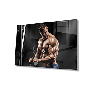 Spor Fıtnes Cam Tablo Sports Fitness 90x60 cm