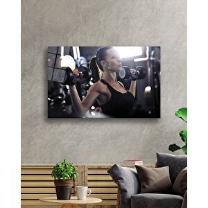 Spor Fıtnes Cam Tablo Sports Fitness 50x70 cm
