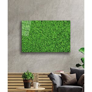 Yeşil Çimen Cam Tablo Green Grass 50x70 cm