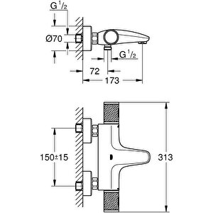 Grohe Duş Seti (duş Kolonu + Termostatik Batarya)