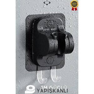 Black Shower Set Basınçlı Filtreli 3 Kademeli Turbo Duş Başlığı 150 Cm Duş Hortumu Kendinde