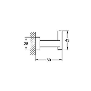 Essentials Cube Havlu/bornoz Askılığı - 40511al1