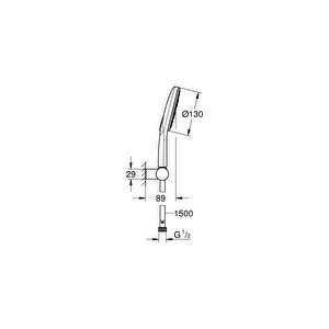 Grohe Rainshower Smartactive 130 Duşu Seti 3 Akışlı Grh26580000