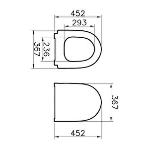 Vitra Sento Siyah Duroplast Yavaş Kapanır Klozet Kapağı 120-070-009