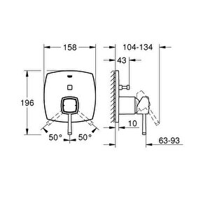 Grohe Grandera Ankastre Banyo/duş Bataryası - 24068da0