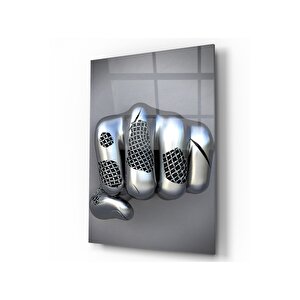 Demir Yumruk Cam Tablo 50x70 cm
