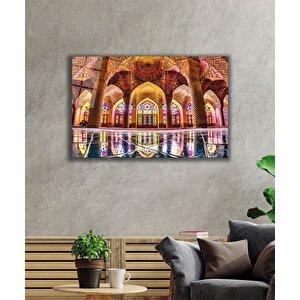 Mimari Cam Tablo Colorful Architecture 90x60 cm