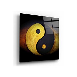 Ying Yang Cam Tablo 30x30 cm