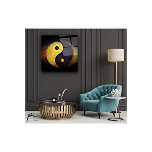 Ying Yang Cam Tablo 50x50 cm