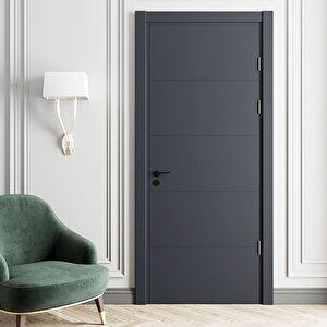 Spil Amerikan Panel Kapı 77x203 Cm Banyo Kapısı Antrasit 18/21
