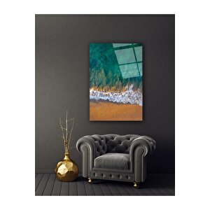 Dalgalar Cam Tablo 70x110 cm
