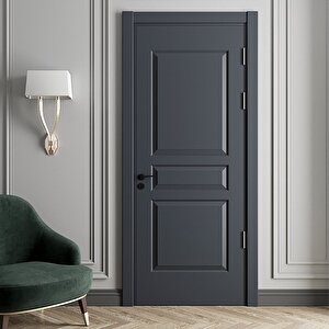 Bolu Amerikan Panel Kapı 77x203 Cm Banyo Kapısı Antrasit 14/17