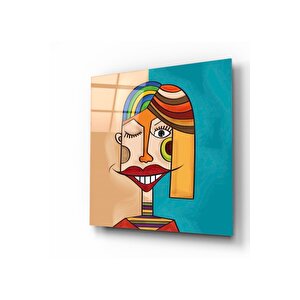 Karikatür Cam Tablo 50x50 cm