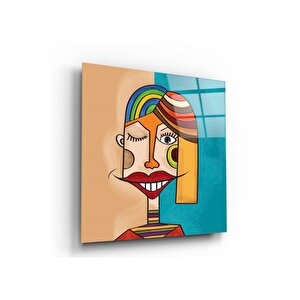 Karikatür Cam Tablo 50x50 cm