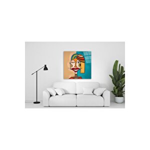 Karikatür Cam Tablo 50x50 cm