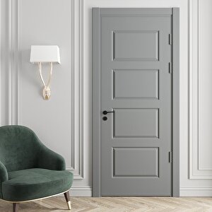 Teta Home Canik Amerikan Panel Kapı 77x203 Cm Oda Kapısı Gri