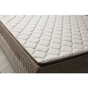 Safir Baza+başlık 140*200 Pedli Yatak Set- Bej